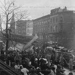 Plane crash at Sterling Place & Seventh Avenue, Brooklyn. December 16th, 1960.